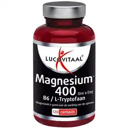 Trekpleister Lucovitaal Magnesium 400 met Vitamine B6 & L-Tryptofaan Capsules aanbieding