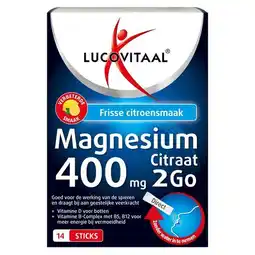 Trekpleister Lucovitaal Magnesiumcitraat 400Mg 2Go Sticks aanbieding