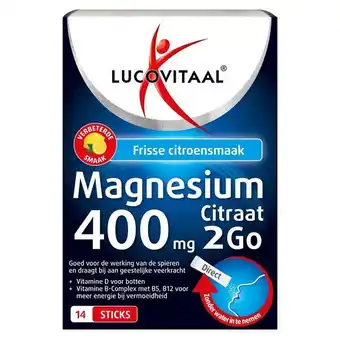Trekpleister Lucovitaal Magnesiumcitraat 400Mg 2Go Sticks aanbieding