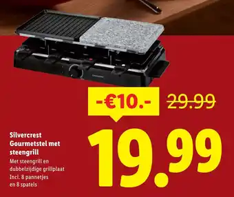 Lidl Silvercrest Gourmetstel met Steengrill aanbieding
