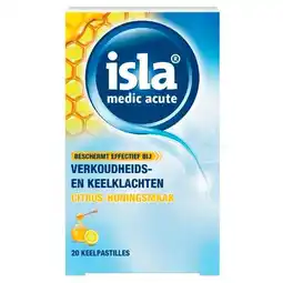 Trekpleister Isla Medic Acute Citrus-Honing Keelpastilles aanbieding