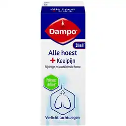 Trekpleister Dampo Alle Hoest + Keelpijn Siroop aanbieding
