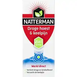 Trekpleister Natterman Droge Hoest & Keelpijn 2-in-1 Siroop aanbieding