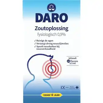 Trekpleister Daro Fysiologische Zoutoplossing 0,9% aanbieding