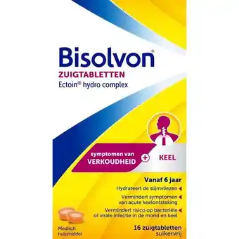 Trekpleister Bisolvon Ectoin Hydro Complex Zuigtabletten aanbieding