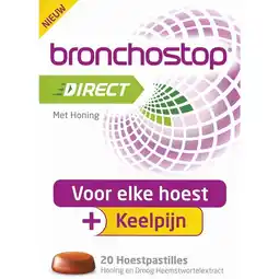 Trekpleister Bronchostop Direct Hoestpastilles met Honing aanbieding