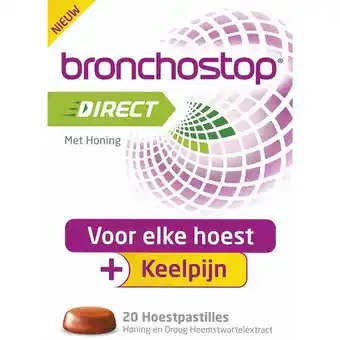 Trekpleister Bronchostop Direct Hoestpastilles met Honing aanbieding