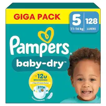 Trekpleister Pampers Baby-Dry Maat 5 Luiers aanbieding