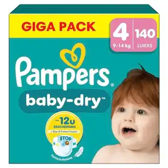 Trekpleister Pampers Baby-Dry Maat 4 Luiers aanbieding