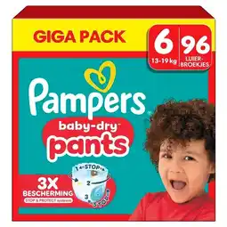 Trekpleister Pampers Baby-Dry Pants Maat 6 Luierbroekjes aanbieding