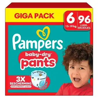 Trekpleister Pampers Baby-Dry Pants Maat 6 Luierbroekjes aanbieding
