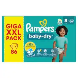 Trekpleister Pampers Baby-Dry Maat 8 Luiers aanbieding