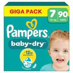 Trekpleister Pampers Baby-Dry Maat 7 Luiers aanbieding