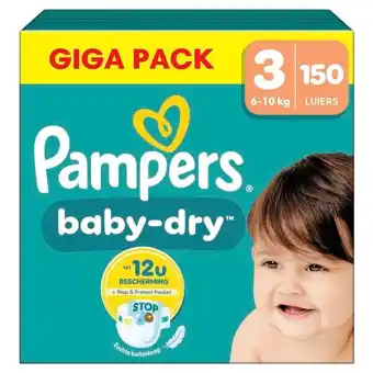 Trekpleister Pampers Baby-Dry Maat 3 Luiers aanbieding