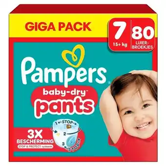 Trekpleister Pampers Baby-Dry Pants Maat 7 Luierbroekjes aanbieding