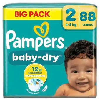 Trekpleister Pampers Baby-Dry Maat 2 Luiers aanbieding