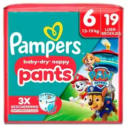 Trekpleister Pampers Baby-Dry Paw Patrol Pants Maat 6 Luierbroekjes aanbieding