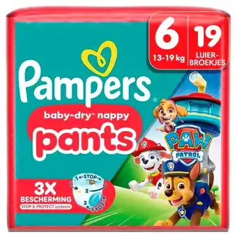 Trekpleister Pampers Baby-Dry Paw Patrol Pants Maat 6 Luierbroekjes aanbieding