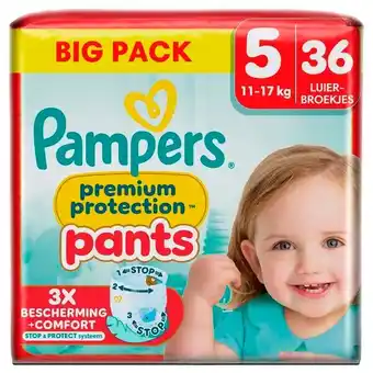 Trekpleister Pampers Premium Protection Pants Maat 5 Luierbroekjes aanbieding
