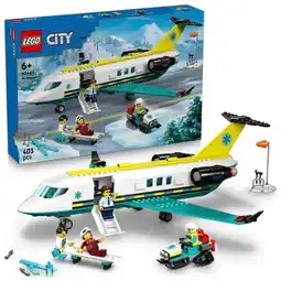 Trekpleister LEGO City 60465 Ambulancevliegtuig aanbieding