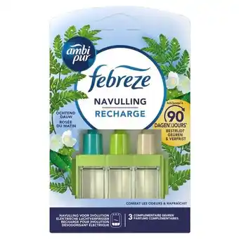 Trekpleister Ambi Pur Ochtenddauw 3Volution Elektrische Luchtverfrisser Navulling aanbieding