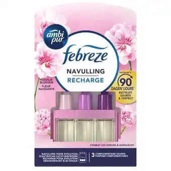 Trekpleister Ambi Pur Vleugje Bloesem 3Volution Elektrische Luchtverfrisser Navulling aanbieding