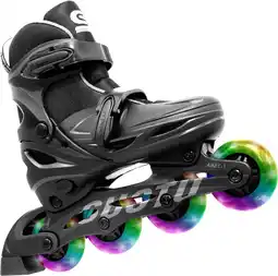 Bol.com Suotu Inline Skates - Maat 30-33 - Lichtgevende wielen - Zwart - XS aanbieding