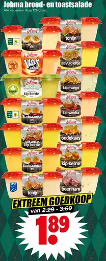 Dirk Johma brood en toastsalade aanbieding