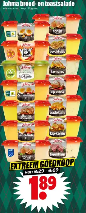 Dirk Johma brood en toastsalade aanbieding