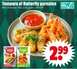 Dirk Tempura of Butterfly garnalen aanbieding