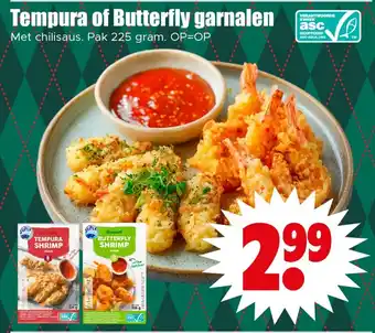 Dirk Tempura of Butterfly garnalen aanbieding