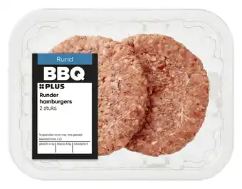 PLUS PLUS Runder hamburgers 2st aanbieding