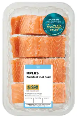 PLUS PLUS Zalmfilet met huid 4st aanbieding