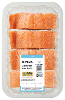 PLUS PLUS Zalmfilet met huid 4st aanbieding