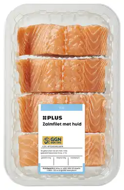 PLUS PLUS Zalmfilet met huid 4st aanbieding