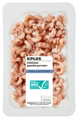 PLUS PLUS Hollandse gepelde garnalen aanbieding