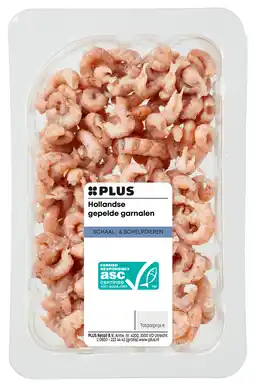 PLUS PLUS Hollandse gepelde garnalen aanbieding