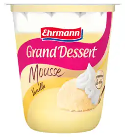 PLUS Ehrmann Grand Dessert Mousse Vanille + topping aanbieding