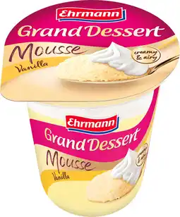 PLUS Ehrmann Grand Dessert Mousse Vanille + topping aanbieding