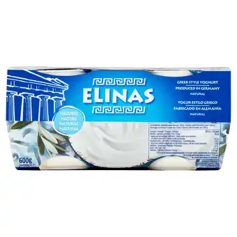 PLUS Elinas Griekse stijl yoghurt naturel 4-pack aanbieding