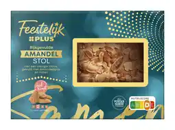PLUS Feestelijk PLUS Rijkgevulde amandelstol aanbieding