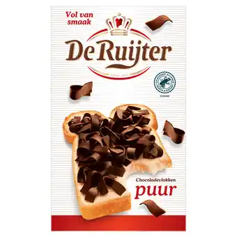 PLUS De Ruijter Chocoladevlokken Puur aanbieding