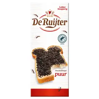PLUS De Ruijter Chocoladehagelslag puur aanbieding