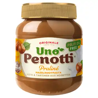 PLUS Uno Penotti Praliné hazelnootpasta aanbieding