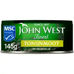 PLUS John West Tonijnmoot in olijfolie MSC aanbieding