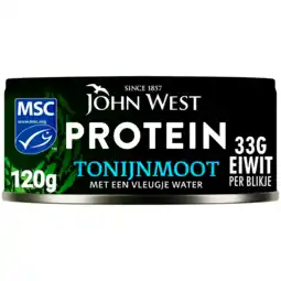 PLUS John West Tonijnmoot water protein MSC aanbieding