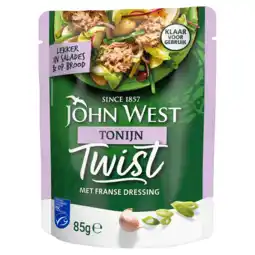 PLUS John West Twist MSC Tuna French Dressing 20x85g aanbieding