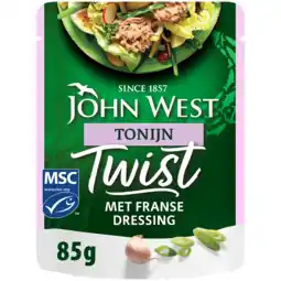PLUS John West Twist MSC Tuna French Dressing 20x85g aanbieding