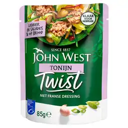 PLUS John West Twist MSC Tuna French Dressing 20x85g aanbieding
