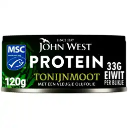 PLUS John West Tonijnmoot olijfolie protein MSC aanbieding